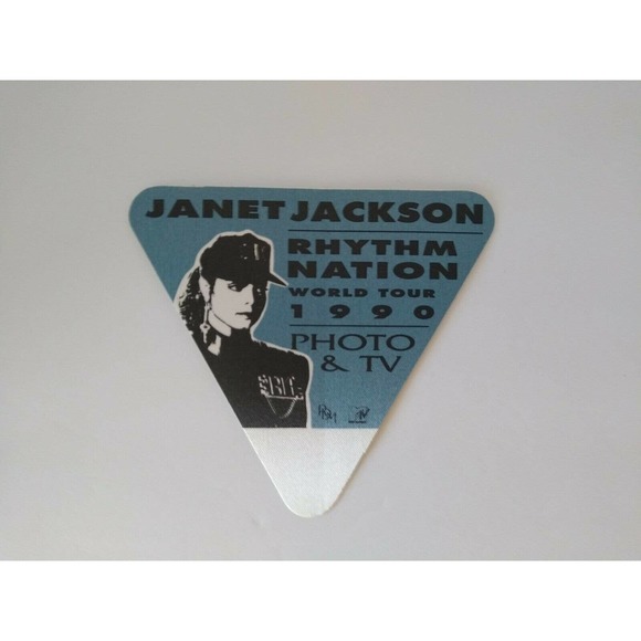 Janet Jackson Rhythm Nation Concert World Tour Backstage Pass Original Sexy 1990 - Picture 2 of 4